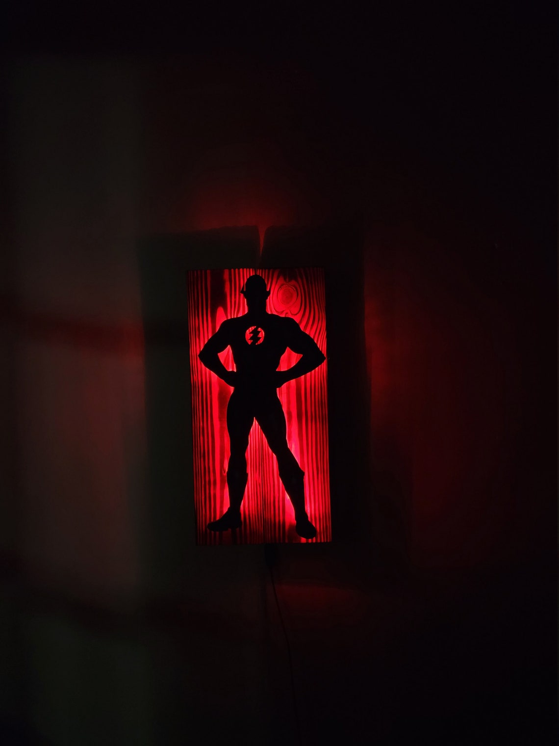 Flash LED Wooden Custom Wall Art Etsy