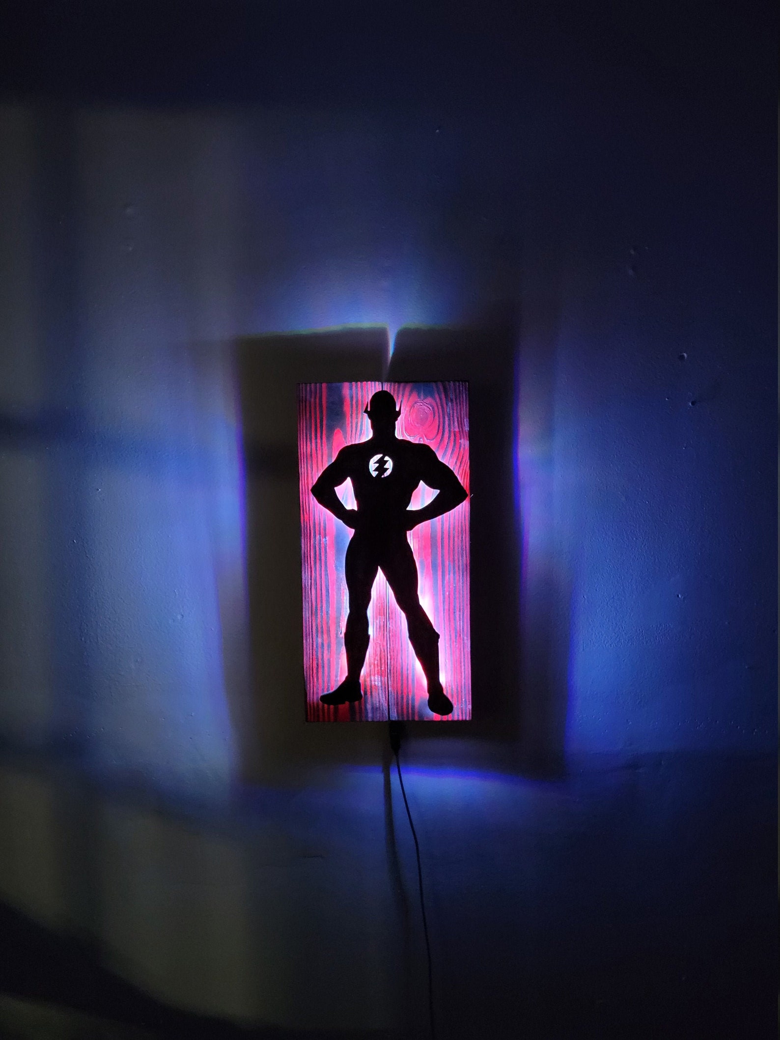 Flash LED Wooden Custom Wall Art Etsy