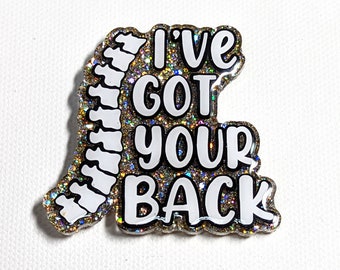 I've got your back badge reel, Spine badge reel, bone badge clip, ortho nurse badge reel, graduation gift for nurse, charge nurse badge reel