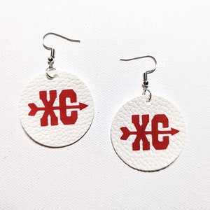 Cross country earrings, cross country gifts, track and field earrings, stocking stuffers for teenage girls, christmas gift for runners