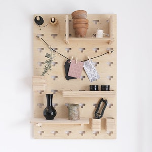 Pegboard, wall shelf, organizer, set (50 × 75) plywood, shelf