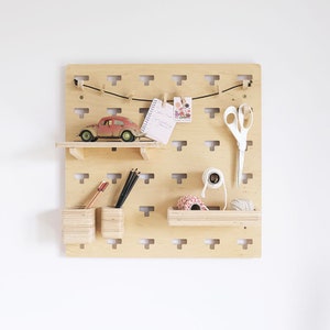 Pegboard, wall shelf, organizer, set (50 × 50) plywood, shelf