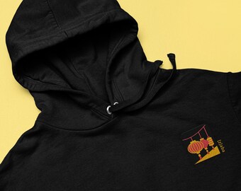 Embroidered Lantern Hoodie, Lunar New Year Hoodie, Embroidered Hoodie, Streetwear Hoodie, Graphic Hoodie, Chinese Lantern Hoodie, Unisex