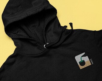 Embroidered Matcha Tea Hoodie, Green Tea Hoodie, Matcha Lover Hoodie, Tea Lover Hoodie, Streetwear Hoodie, Japanese Design Hoodie, Tea Gift