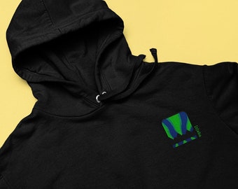 Embroidered Aurora Borealis Hoodie, Northern Lights Hoodie, Norway Iceland Hoodie, Embroidered Hoodie, Streetwear Hoodie, Graphic Hoodie