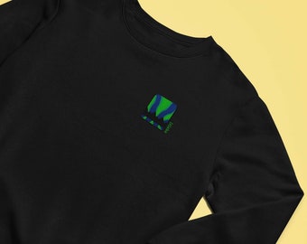 Embroidered Aurora Borealis Jumper, Northern Lights Jumper, Aurora Borealis Sweatshirt, Streetwear Jumper, Norway Iceland Sweden Sweatshirt