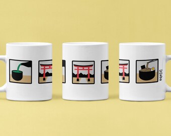 Taste of Japan Mug, Japan Design Mug, Japan Aesthetic Mug, Matcha Lover Mug, Ramen Lover Mug, Tea Lover Mug, Anime Food, Japanese Food