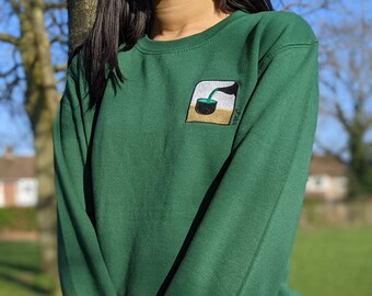 Embroidered Matcha Tea Jumper, Green Tea Jumper, Matcha Lover Jumper, Tea Lover Jumper, Matcha Tea Sweatshirt, Japanese Tea Sweatshirt