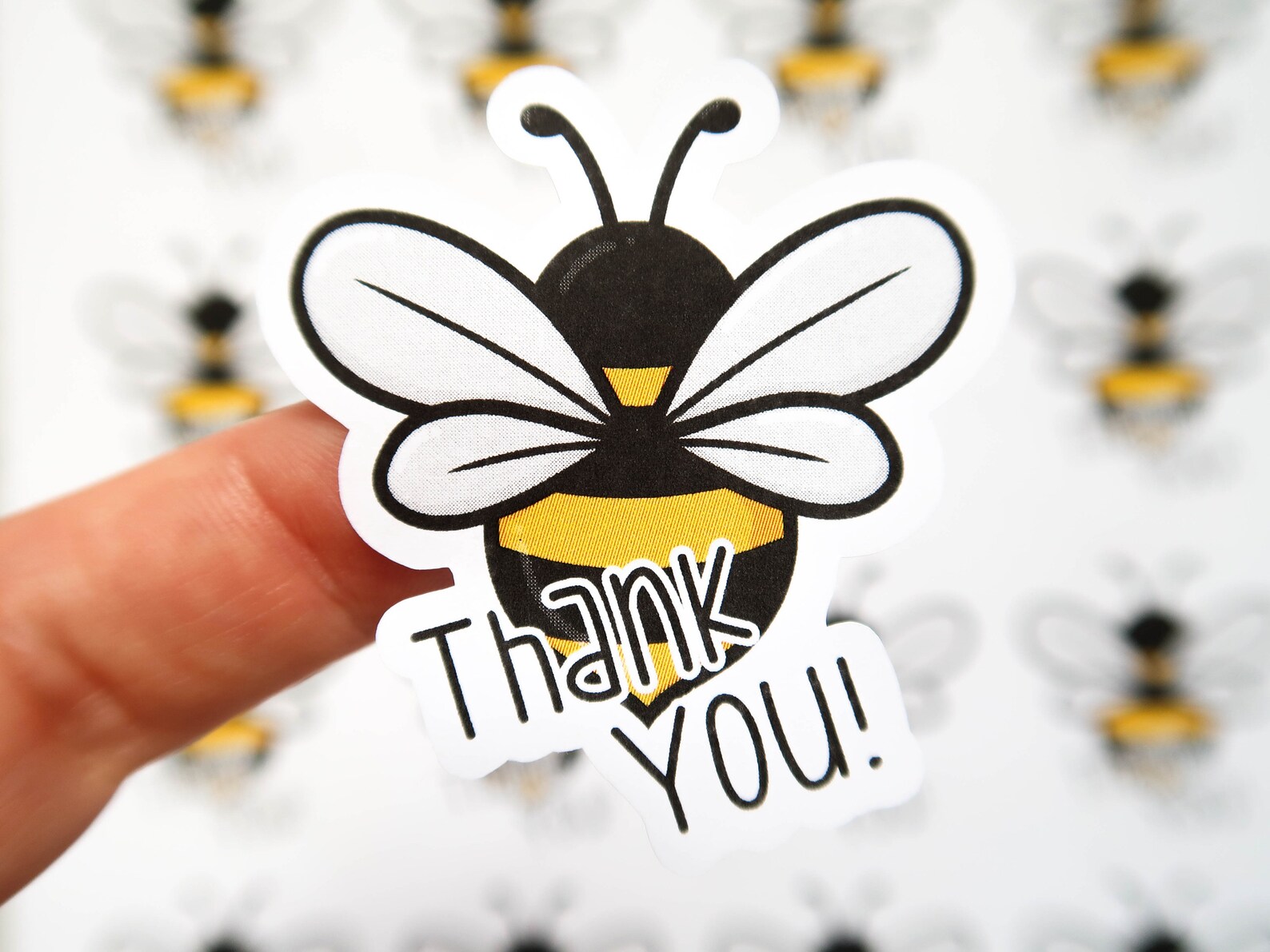 Cute Bumble Bee Thank You Stickers Business Packaging | Etsy