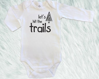 Baby Bodysuit - Let’s Hit the Trails - Nature Inspired Clothing - Hiking Baby Gift - Trail Runner Baby - Backpacking Outfit - Camping Family