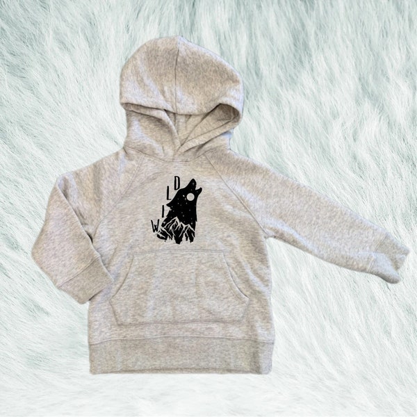 Kid’s Hoodie - Howling Wolf - Wild  - Child’s Hooded Sweatshirt - Toddler Hoodie