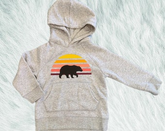 Kid’s Hoodie - Sunset Bear - Toddler Sweatshirt- Outdoorsy Apparel - Nature Children