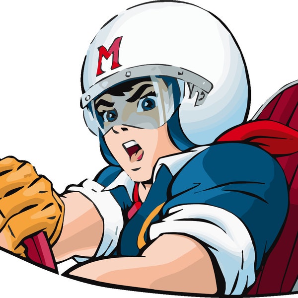 Speed Racer Driving cut out | SVG | PNG| Wall Art