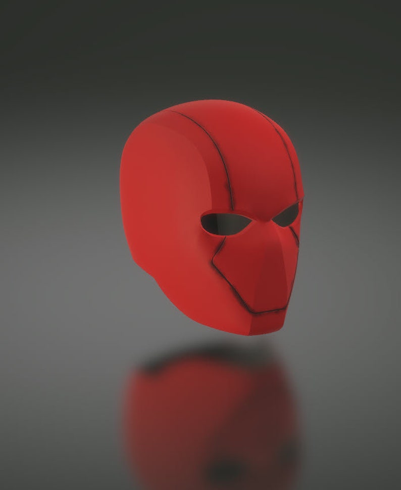 Red Hood Helmet STL File Marvel Cosplay Helmet Etsy