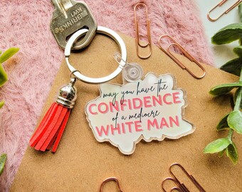 Feminist Keychain, Quotes About Life, Cute Keychain, Pro Abortion Rights, Pro Choice Sticker, Mediocre White Man
