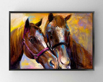 Majestic Series of Native American for Living room Home Decor Art Deco Majestic Horse Black Floating Frame Canvas Art Majestic Horse