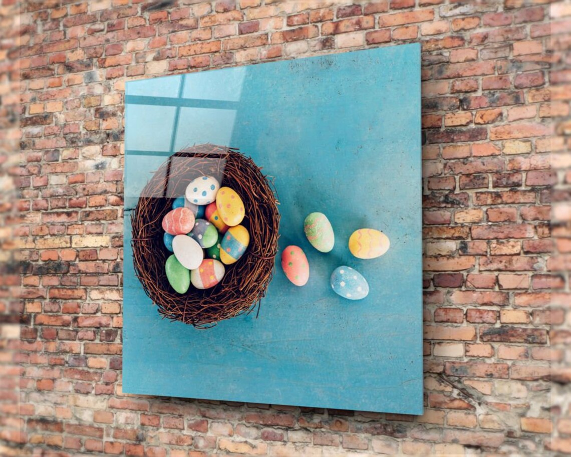 Easter Eggs Drawing glass Printing Tempered Glass Printing - Etsy