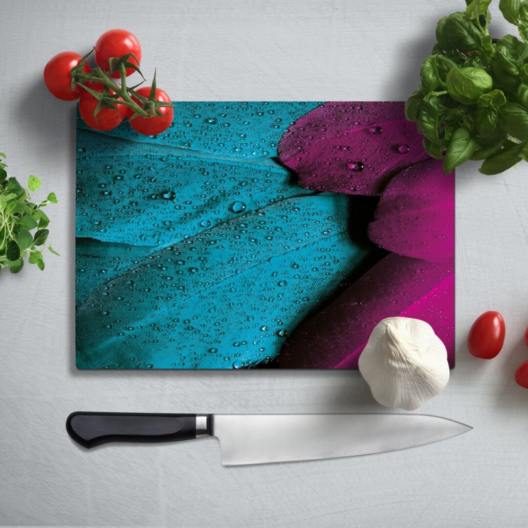 Abstact Glass Cutting Board Glass Chopping Board Kitchen Etsy