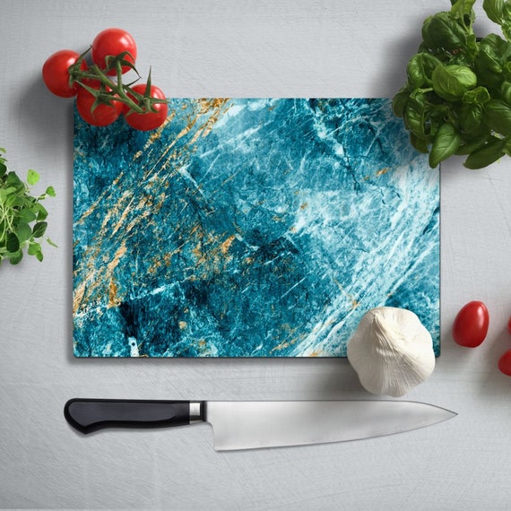 Abstact Marble Glass Cutting Board Glass Chopping Board Etsy UK