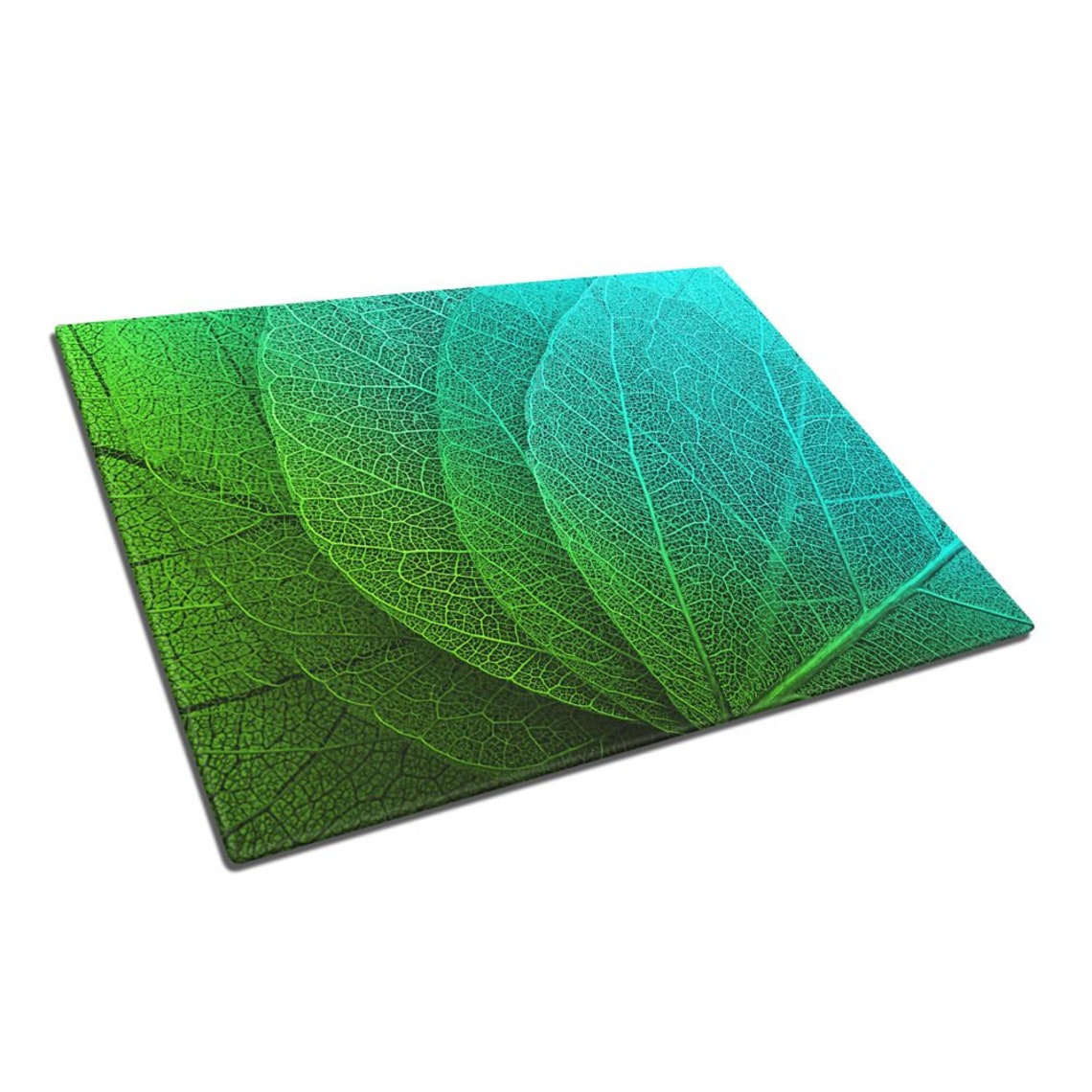 Green Leaf Glass Cutting board Glass chopping board Kitchen Etsy