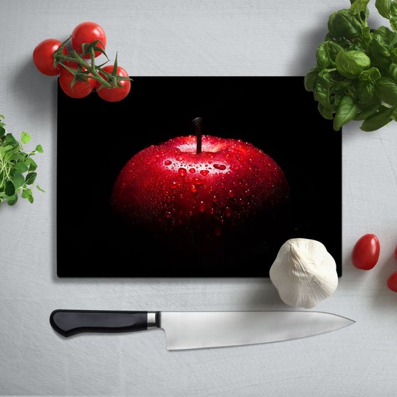 Red glass cheap chopping boards
