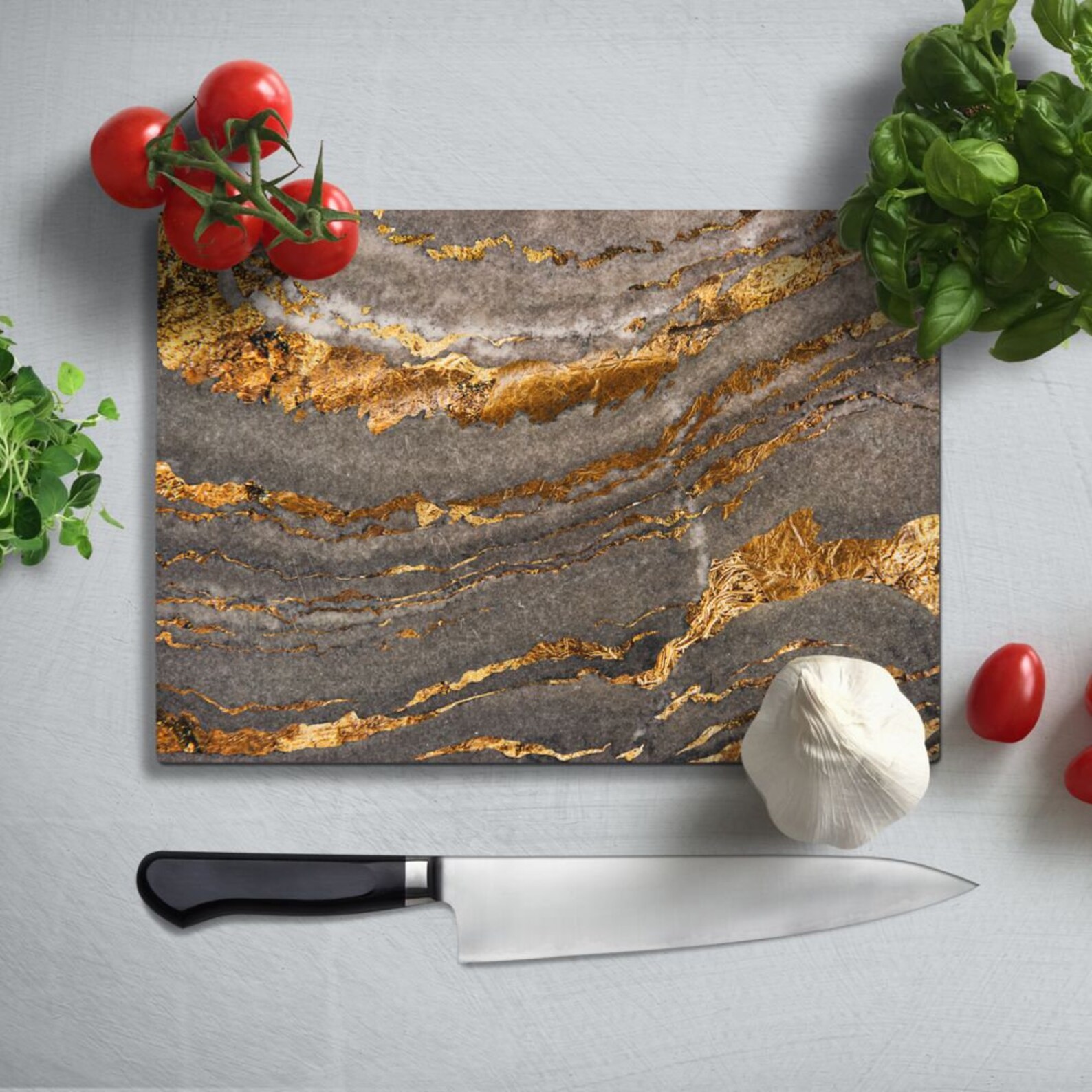 Abstract Golden Marble Glass Cutting Board Glass Chopping Etsy UK