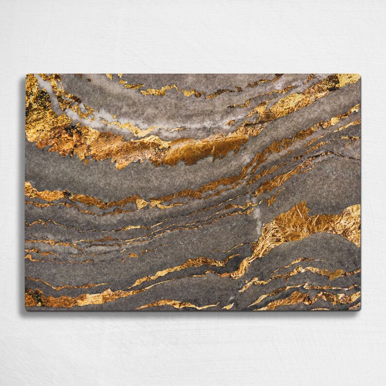 Personalized Glass Cutting Board Glass chopping board Abstract Golden Marble Glass Cutting board Kitchen Decor