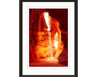 Cathedrals of Light, Antelope Canyon, Arizona - Fine Art Print, Wall Poster, Gift for Home, Anniversary Gift, Birthday Gift, House Warming