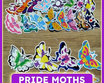 Pride Moth Vinyl Stickers