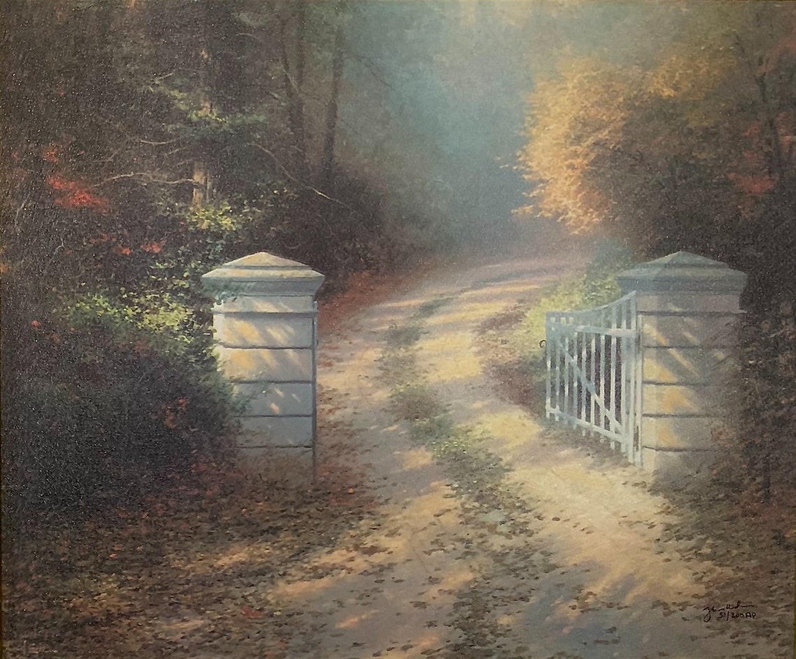 RARE The Autumn Gate Thomas Kinkade Limited Edition Etsy