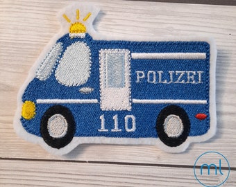 Applikation  Polizei | Aufnäher Polizei | Bügelbild Schultüte Polizei