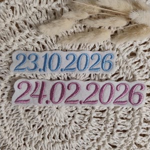 Datum |Applikation |Aufnäher Datum | Schulkind 2026| Einschulung 2026| Schrift 3