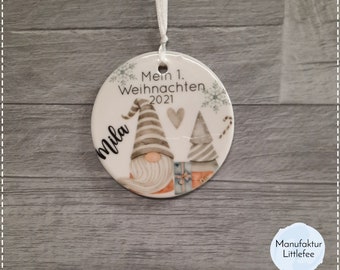 Weihnachtsbaum Anhänger personalisiert | Anhänger mit Wunschname | Baumschmuck individuell | Baumkugel mit Namen