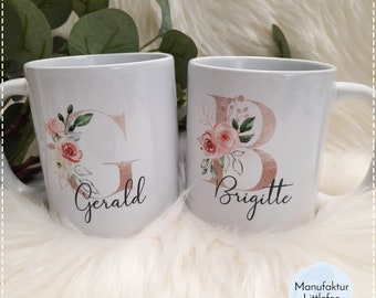 Tasse personalisiert | Vintagelook |Tasse mit Wunschname | Tasse mit Buchstabe | Tasse mit Namen