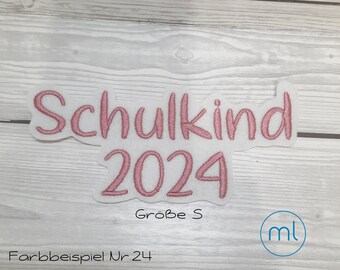 Applikation Schulkind 2024| Auswahl aus 2 Größen| Bügelbild Schulkind 2024| Applikation Schultüte  |Schulkind 2024 |Einschulung