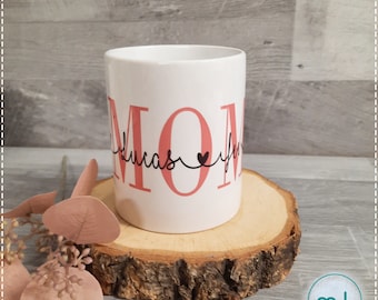 Tasse MOM |MAMA | OMA |Tasse personalisiert | Tasse mit Wunschname | Tasse Opa |  Papa | Tasse mit Namen | Farbwahl |