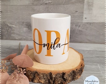 Tasse personalisiert | Tasse mit Wunschname | Tasse mit Buchstabe | Tasse mit Namen | Farbwahl | Geschenk Muttertag | Vatertag