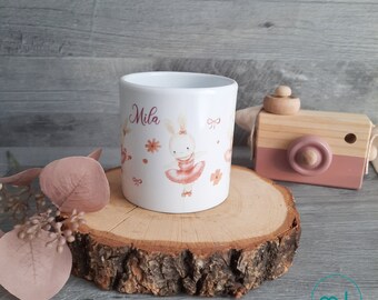 Tasse Hase Ballerina|  Kindertasse personalisiert | Tasse Ballerina Hase | Tasse Ostern | Tasse mit Namen