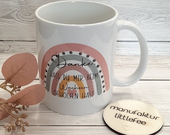 Tasse Erzieherin mit Herz | Tasse Geschenk | Danke, dass du mir beim Wachsen geholfen hast | Abschiedsgeschenk KiTa |