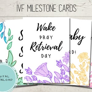 Cartes d'étape FIV, cadeau FIV, cartes numériques FIV, cadeaux d'infertilité, cartes de voyage FIV
