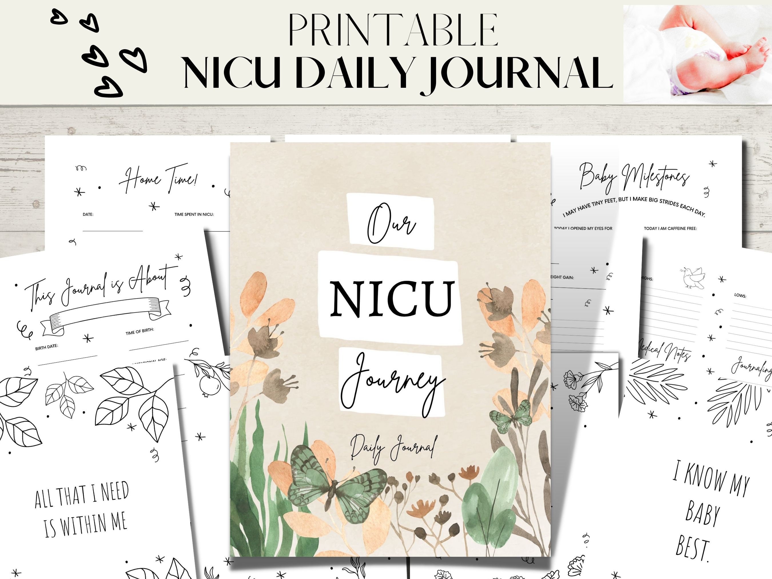 NICU Baby Book NICU Journal Preemie Baby Book Preemie Etsy