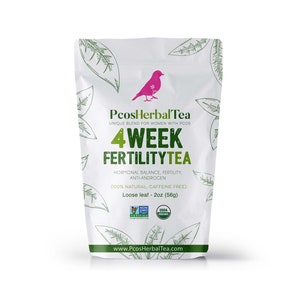 PCOS Fertility Tea, Natural Herbal Supplement for Women Helps with Hormonal Balance, Regulates Menstrual Cycle, Healthy Ovulation, Pregnancy