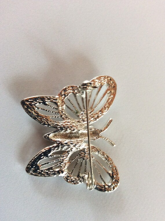 Roman marked Glittery Butterfly Pin/Brooch - image 2