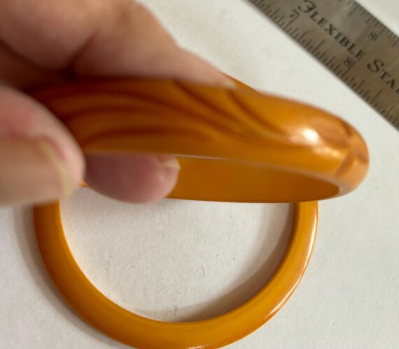 Vintage Two Butterscotch Bakelite Bangle Bracelets - image 3
