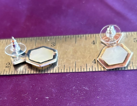 Pretty Antique Sterling Silver (925) Abalone, Ony… - image 7