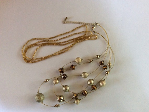 Artisan made Beaded Multi Stranded Necklace - image 4