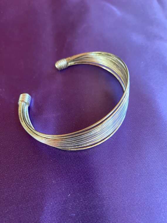 Silvertone Wire Cuff Bracelet