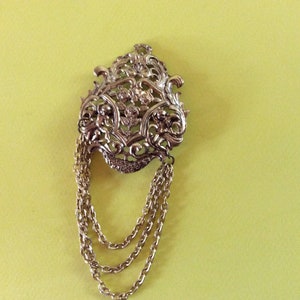 Victorian style Brooch with chains image 1