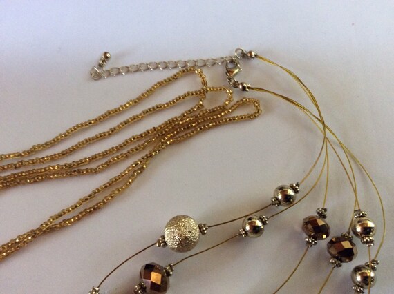 Artisan made Beaded Multi Stranded Necklace - image 2
