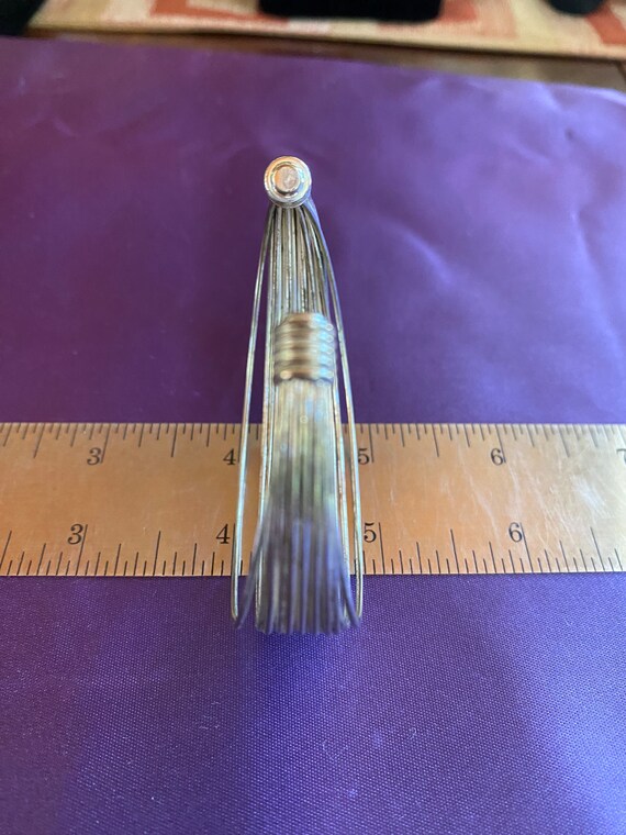 Silvertone Wire Cuff Bracelet - image 5